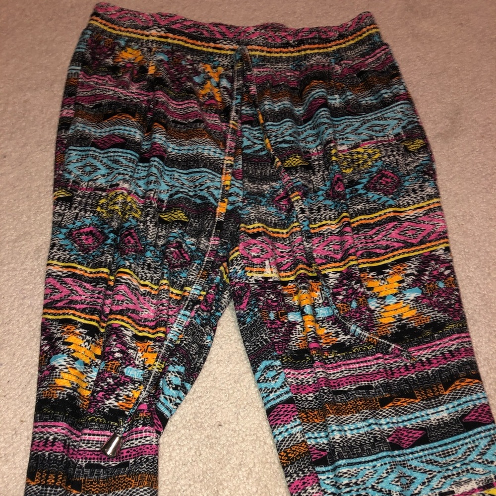 Wacky multi colored joggers